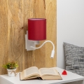 Brilagi - LED Flexible wall lamp NUBILA 1xE27/25W/230V + LED/3W white/Pompeian red
