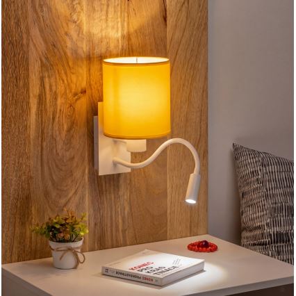 Brilagi - NUBILA LED Flexible Wall Lamp 1x E27/25W/230V + LED/3W white/warm white