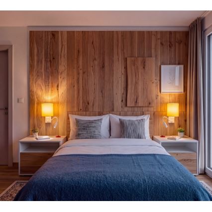 Brilagi - NUBILA LED Flexible Wall Lamp 1x E27/25W/230V + LED/3W white/warm white