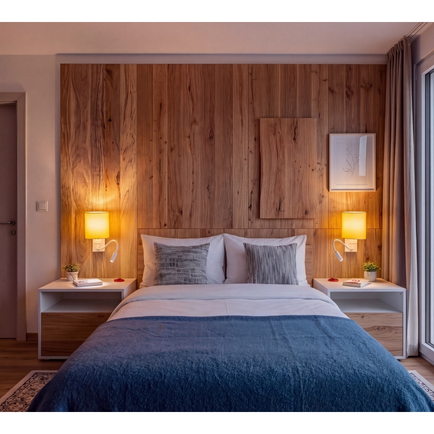 Brilagi - NUBILA LED Flexible Wall Lamp 1x E27/25W/230V + LED/3W white/warm white