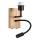 Brilagi - LED Flexible wall lamp NUBILA WOOD 1xE27/25W/230V + LED/3W oak/black