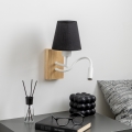 Brilagi - LED Flexible wall lamp NUBILA WOOD 1xE27/25W/230V + LED/3W oak/black