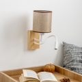 Brilagi - LED Flexible wall lamp NUBILA WOOD 1xE27/25W/230V + LED/3W oak/brown