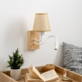 Brilagi - LED Flexible wall lamp NUBILA WOOD 1xE27/25W/230V + LED/3W oak/light brown