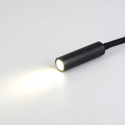 Brilagi - LED Flexible wall lamp with USB port MAYA LED/3W/230V 4000K black