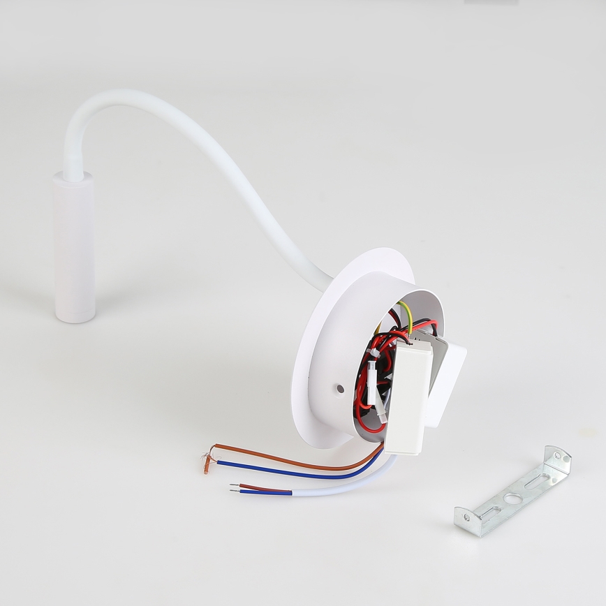 Brilagi - LED Flexible wall lamp with USB port MAYA LED/3W/230V 4000K white