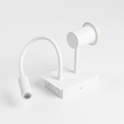 Brilagi - NUBILA LED Flexible Wall Lamp 1xE27/25W/230V + LED/3W white/orange