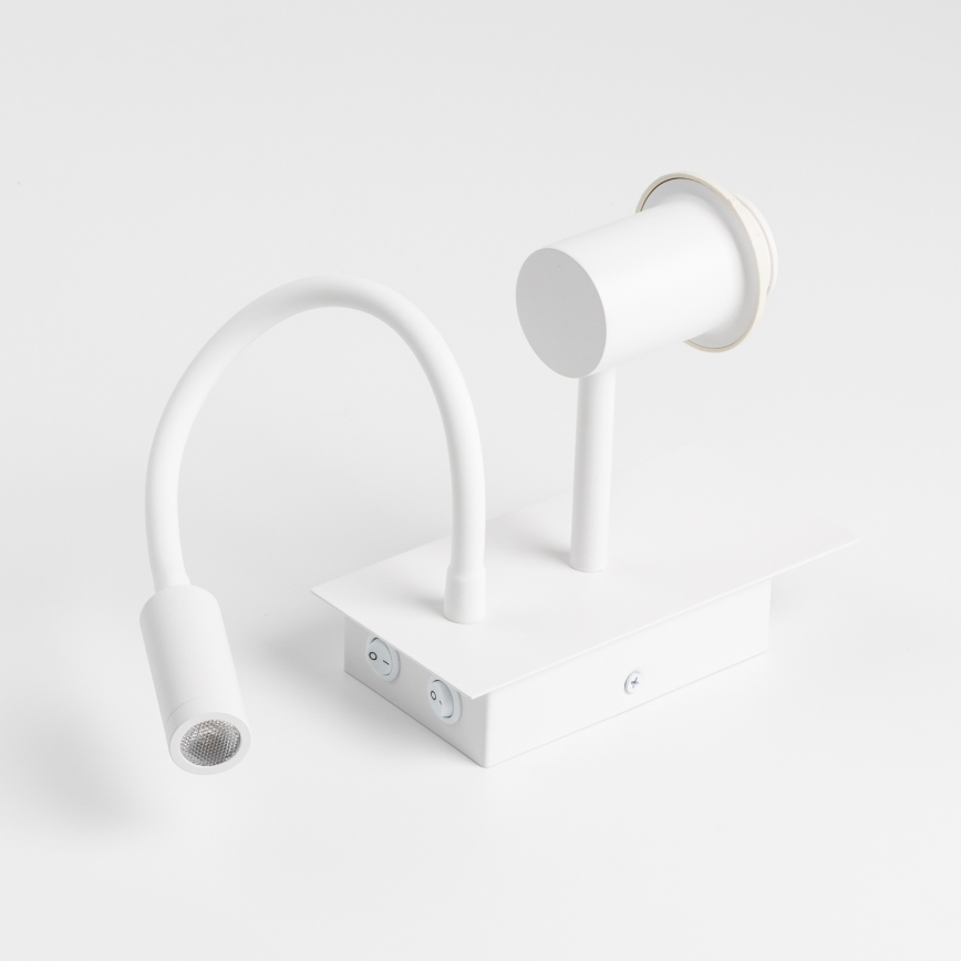 Brilagi - NUBILA LED Flexible Wall Lamp 1xE27/25W/230V + LED/3W white/orange