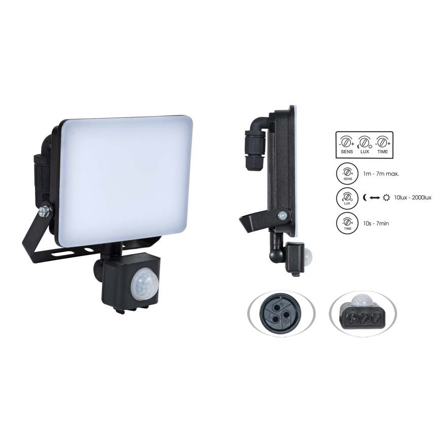 Brilagi - LED Floodlight with a sensor ELARA PRO LED/100W/230V IP65