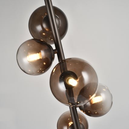 Brilagi - LED Floor Lamp MILLA 7xG9/3W/230V brown/smoked brown