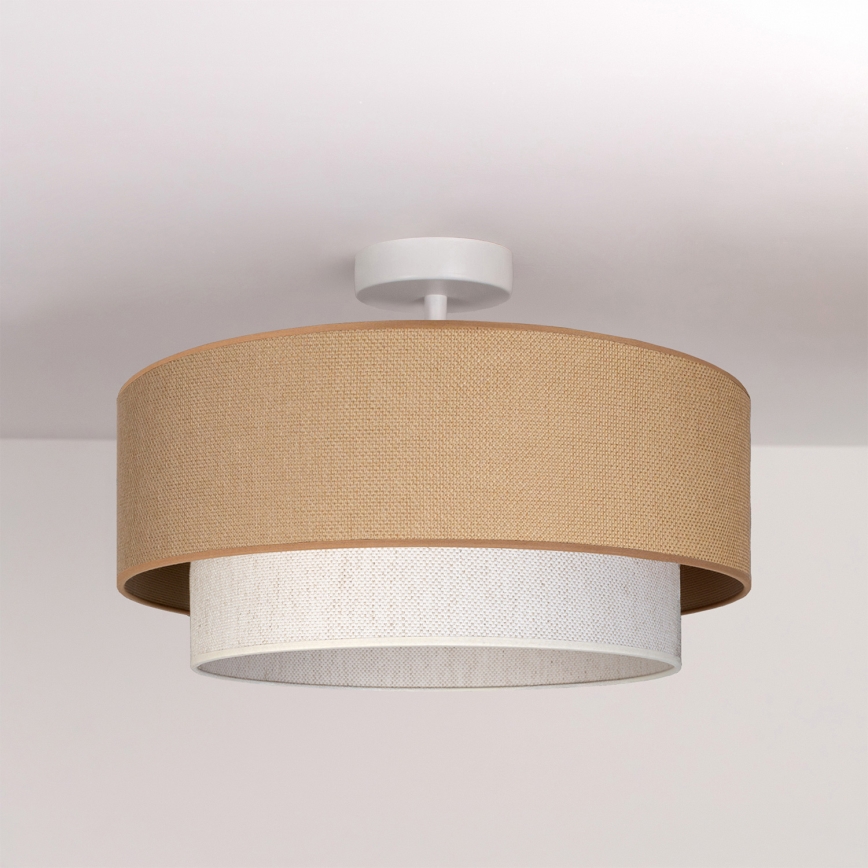 Brilagi - LED Flush-Mount Ceiling Light BOHO ECO 1xE27/10W/230V Ø 40 cm beige/cream