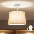 Brilagi - LED Flush-Mount Ceiling Light CERIA 1xE27/60W/230V Ø 30 cm White/Beige