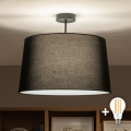 Brilagi - LED Flush-Mount Ceiling Light CERIA 1xE27/60W/230V Ø 45 cm Black