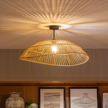 Brilagi - LED Flush-Mount Ceiling Light CERIA BOHO 1xE27/60W/230V Ø 70 cm black/brown