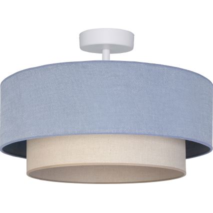 Brilagi - LED Flush-Mount Chandelier BOHO ECO 1xE27/10W/230V Ø 40 cm blue/cream
