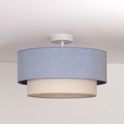 Brilagi - LED Flush-Mount Chandelier BOHO ECO 1xE27/10W/230V Ø 40 cm blue/cream