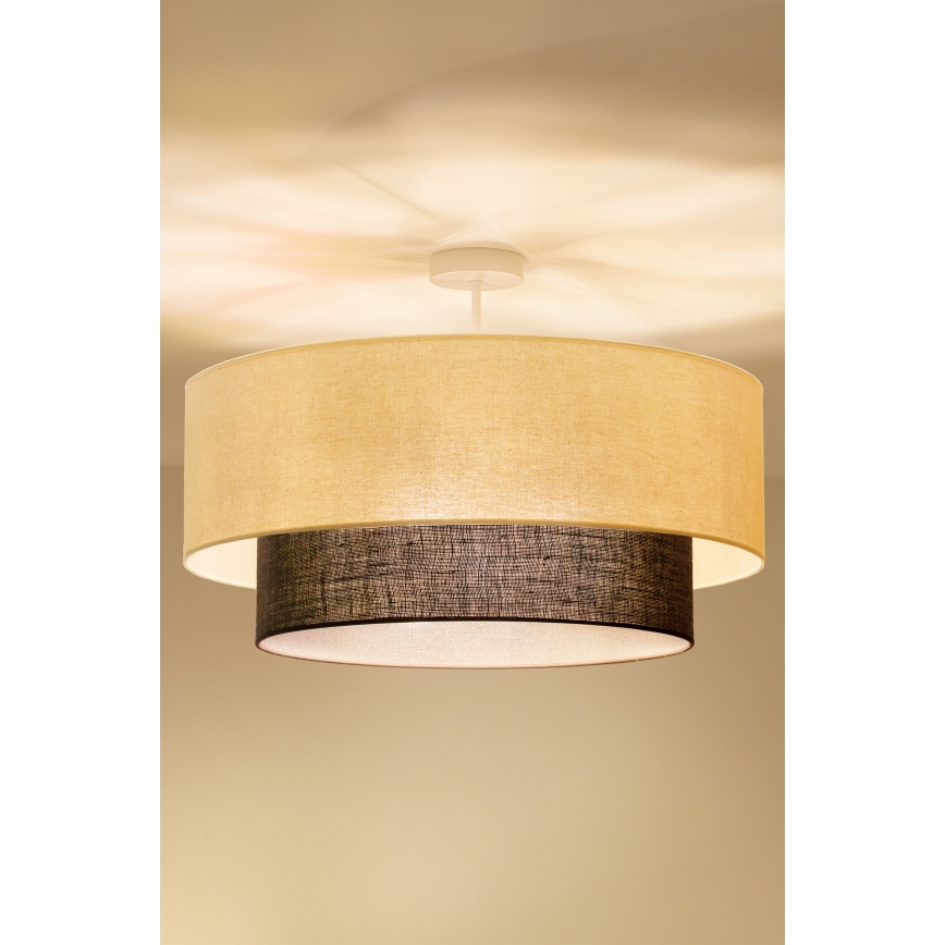 Brilagi - LED Flush-Mount Chandelier BOHO STYLE 3x E27/15W/230V Ø 60 cm cream/brown