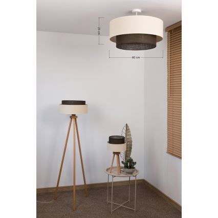 Brilagi - LED Flush-Mount Chandelier BOHO STYLE 3x E27/15W/230V Ø 60 cm cream/brown