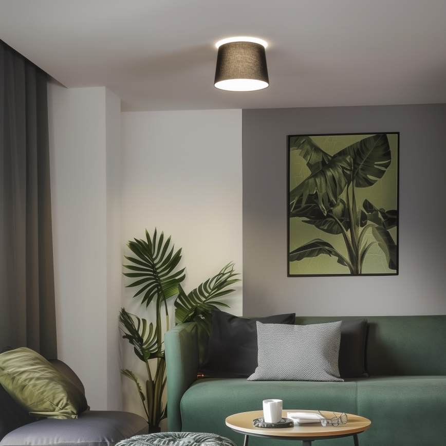 Brilagi - LED Flush-Mount Chandelier CERIA 1xE27/40W/230V Ø 30 cm Black