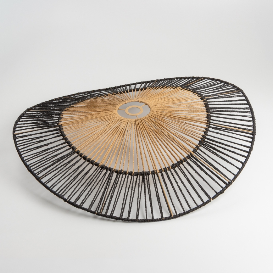 Brilagi - LED Surface-Mounted Chandelier CERIA BOHO 1xE27/40W/230V Ø 50 cm Black/Brown/Oak