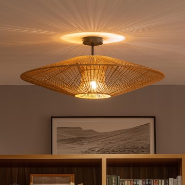 Brilagi - LED Flush-Mount Chandelier CERIA BOHO 1xE27/60W/230V Ø 70 cm black/brown