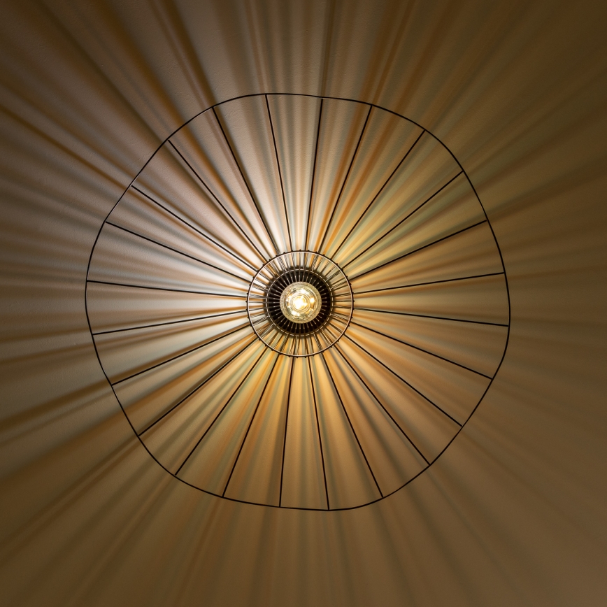 Brilagi - LED Flush-mount Chandelier CERIA WIRE 1xE27/40W/230V Ø 80 cm Black