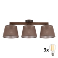 BRILAGI - LED Flush-Mount Chandelier LATTE 3xE27/15W/230V pine/brown