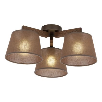 BRILAGI - LED Flush-Mount Chandelier LATTE 3xE27/15W/230V pine/brown