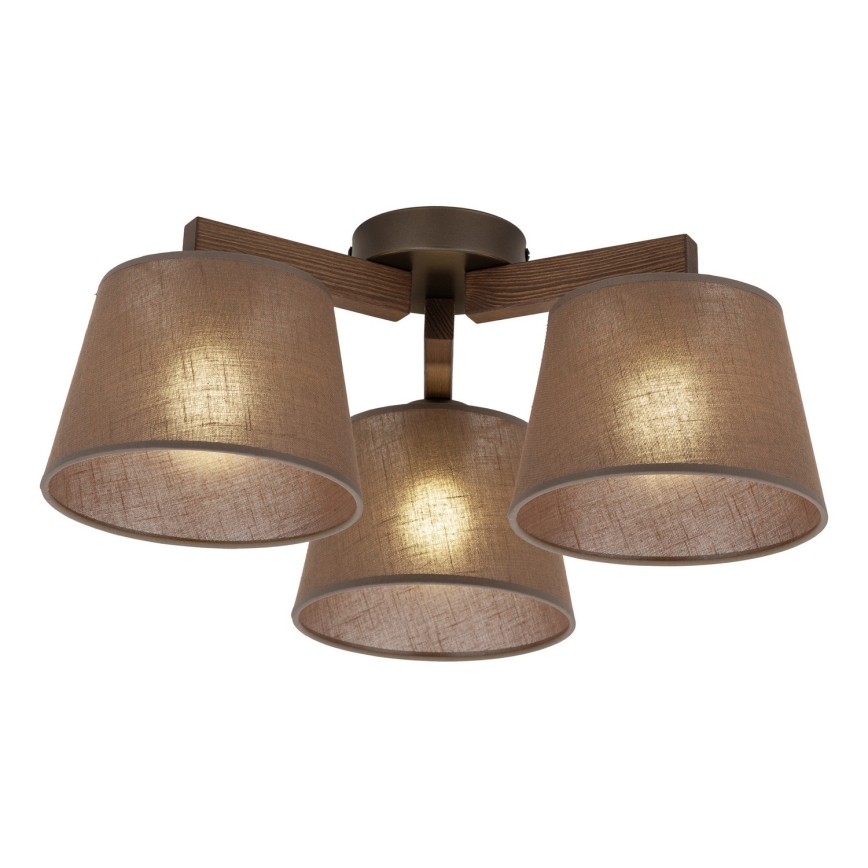BRILAGI - LED Flush-Mount Chandelier LATTE 3xE27/15W/230V pine/brown