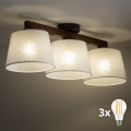 BRILAGI - LED Flush-mount chandelier LATTE 3xE27/15W/230V pine/white