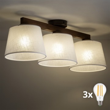 BRILAGI - LED Flush-mount chandelier LATTE 3xE27/15W/230V pine/white