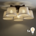 BRILAGI - LED Flush-Mount Chandelier LATTE 5xE27/15W/230V pine/cream