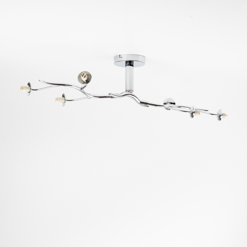 Brilagi - LED Flush-Mount Chandelier MISTEL 6xG9/3W/230V Black Chrome/Smoked Glass