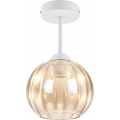 BRILAGI - LED Flush-mounted ceiling light RETRO GLASS 1xE27/60W/230V Ø 18 cm white/smoky beige