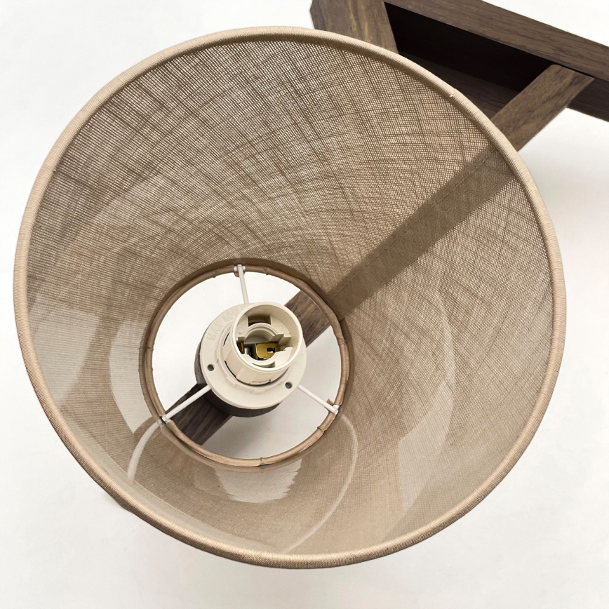 Brilagi - LED ANTHONY Flush-mounted chandelier 3xE14/40W/230V oak-walnut/beige