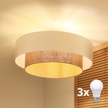 Brilagi - LED Flush-Mounted Chandelier Boho Style 3x E27/45W/230V Ø 80 cm