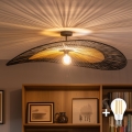 BRILAGI - LED Flush-mounted chandelier CERIA BOHO 1xE27/60W/230V pr. 100 cm black/brown