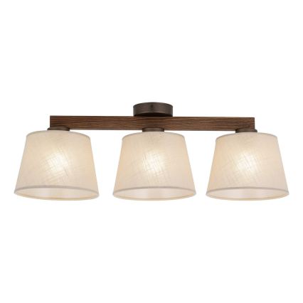 BRILAGI - LED Flush-mounted chandelier LATTE 3xE27/15W/230V pine/beige