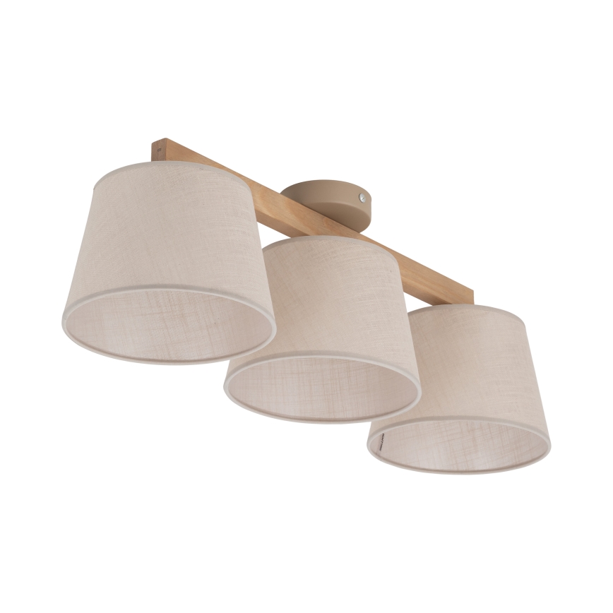 BRILAGI - LED Flush-mounted chandelier LATTE SABIA 3xE27/15W/230V pine/beige