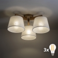 BRILAGI - LED Flush-mounted chandelier LATTE SABIA 3xE27/15W/230V pine/white