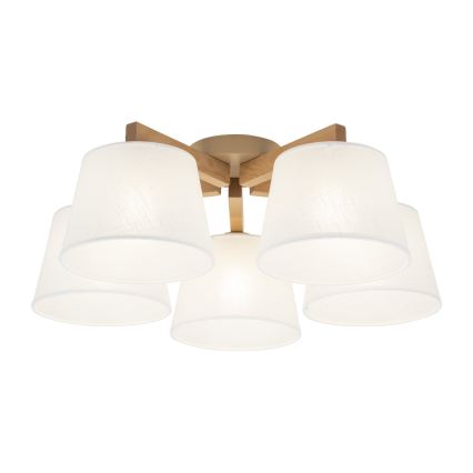 BRILAGI - LED flush-mounted chandelier LATTE SABIA 5xE27/15W/230V pine/white