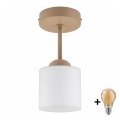 BRILAGI - LED Flush-mounted chandelier RETRO GLASS 1xE27/60W/230V Ø 10 cm beige/white