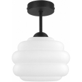 BRILAGI - LED Flush-mounted chandelier RETRO GLASS 1xE27/60W/230V Ø 20 cm black/white