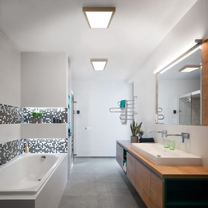 Brilagi - LED Bathroom Ceiling Light FRAME LED/50W/230V 120x30 cm IP44 Beige