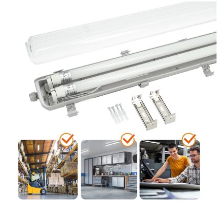 Brilagi - LED Heavy-duty fluorescent light OPTIMA T8 2xG13/18W/230V 6500K IP65 128 cm