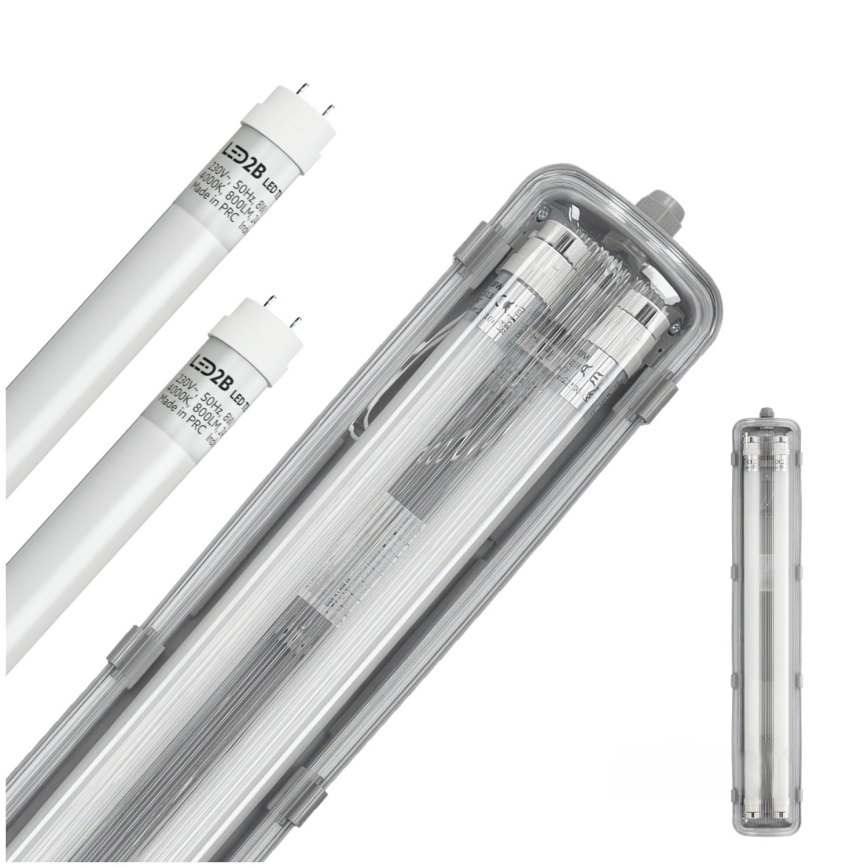 Brilagi - LED heavy-duty fluorescent light OPTIMA T8 2xG13/9W/230V 4000K IP65 67,5 cm
