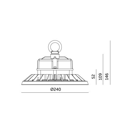 Brilagi - LED Industrial Ceiling Light TITAN PRO LED/100W/230V 4000K IP65