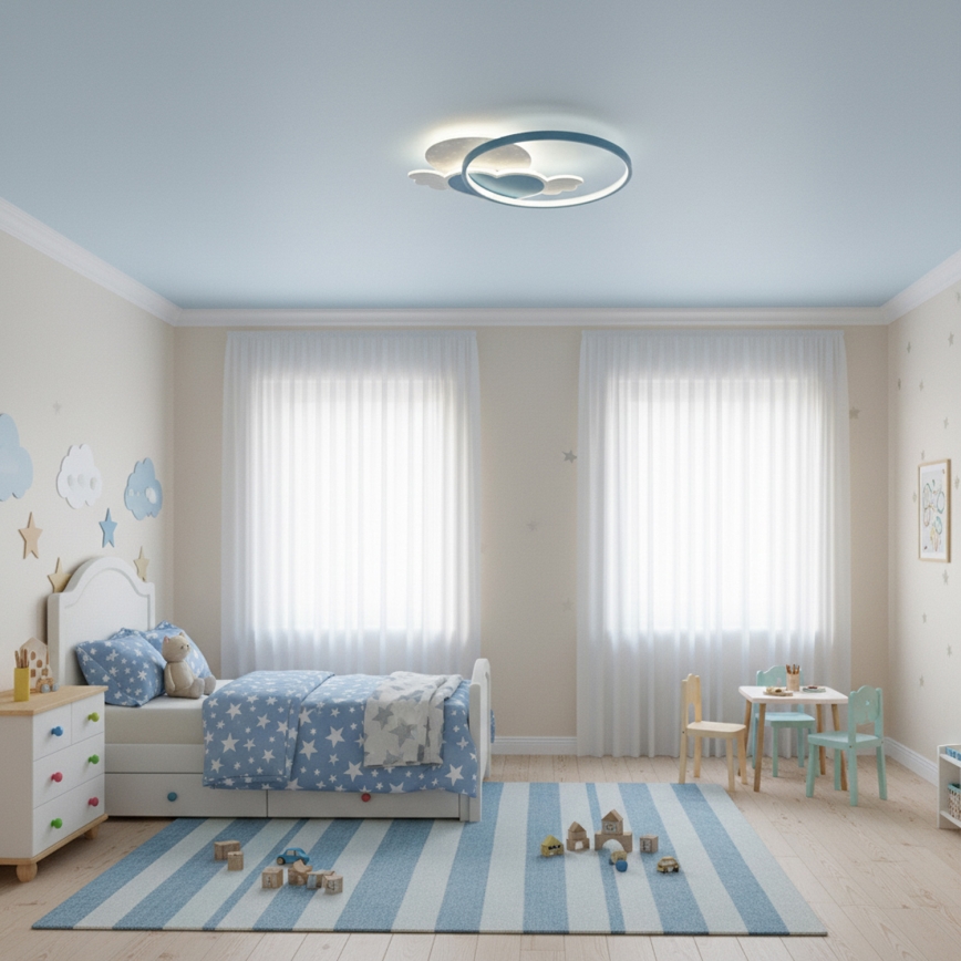 Brilagi - LED Kids' Ceiling Light LOVE LED/48W/230V 3000/4500/6000K blue