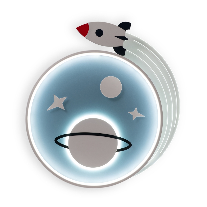 Brilagi - LED Children's Ceiling Light STARSHIP LED/64W/230V 3000/4500/6000K Blue