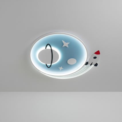 Brilagi - LED Children's Ceiling Light STARSHIP LED/64W/230V 3000/4500/6000K Blue